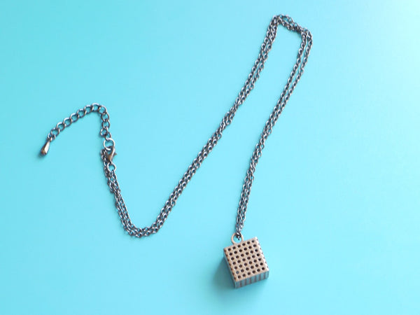 minimalist cube pendant