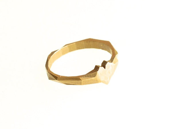 brass heart ring